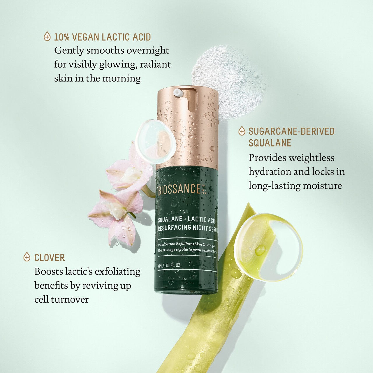 Biossance's Squalane + 10% Lactic Acid Resurfacing Serum